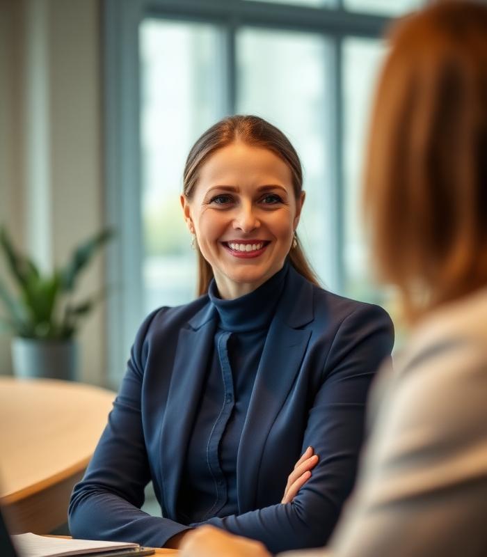 HR consultant smiling